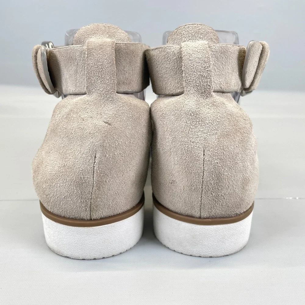 Sofft Mirabelle Sandals Womens Size 9 M Taupe Suede Buckle Comfort Strappy Shoes